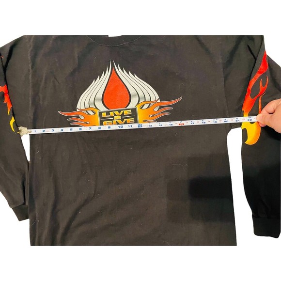 Vtg Harley Davidson Long Sleeve T Live To Give Delta Magnum Weight Men Sz L A26 - Picture 5 of 6